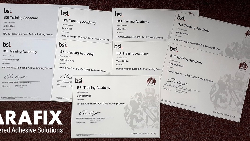 ADDEV Parafix Team Now BSI-Trained ISO Internal Auditors